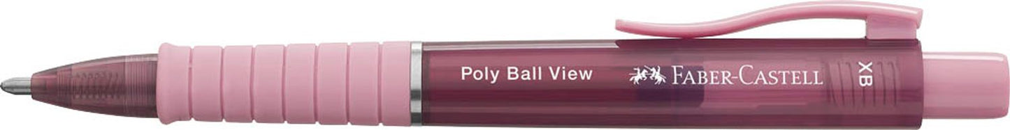 FABER-CASTELL Kugelschreiber Poly Ball View, Schreibfarbe: blau, 1 St.