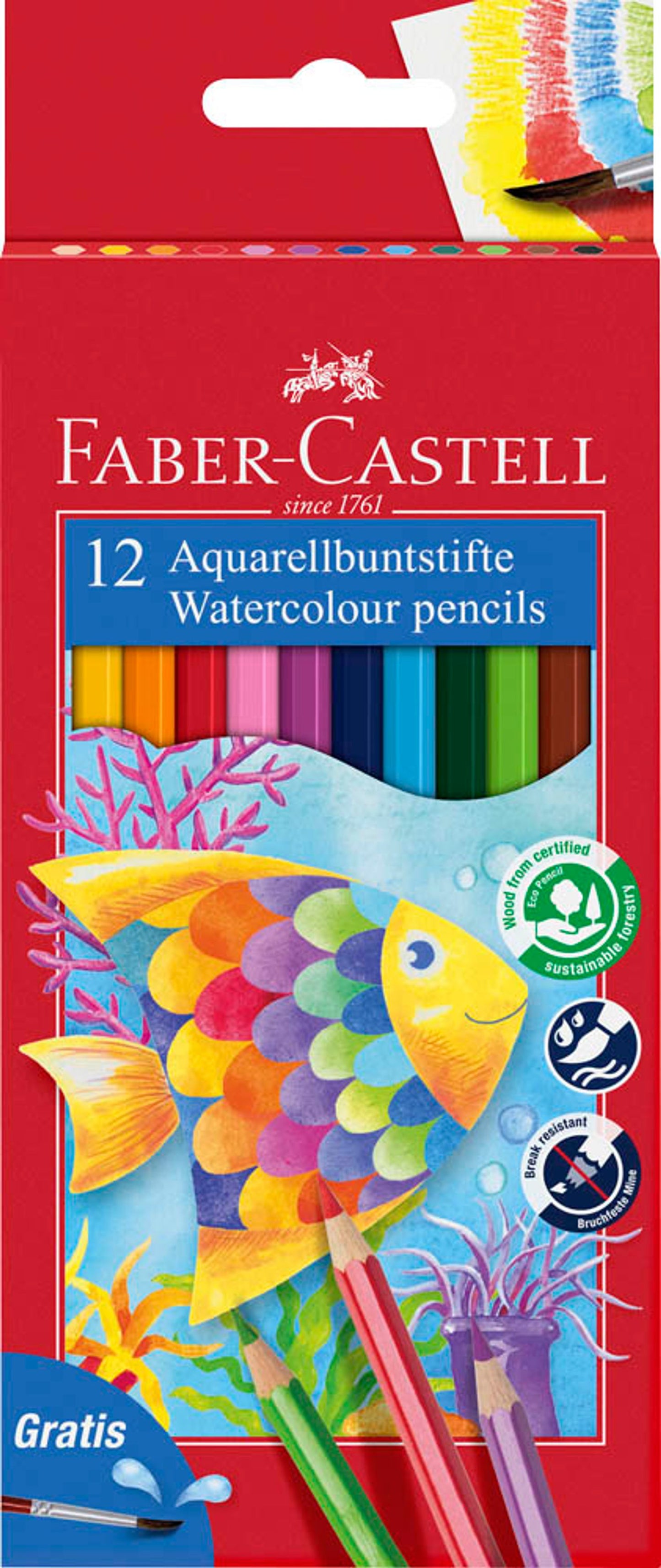 FABER-CASTELL KINDER-AQUARELL Aquarellstifte farbsortiert, 1 St.