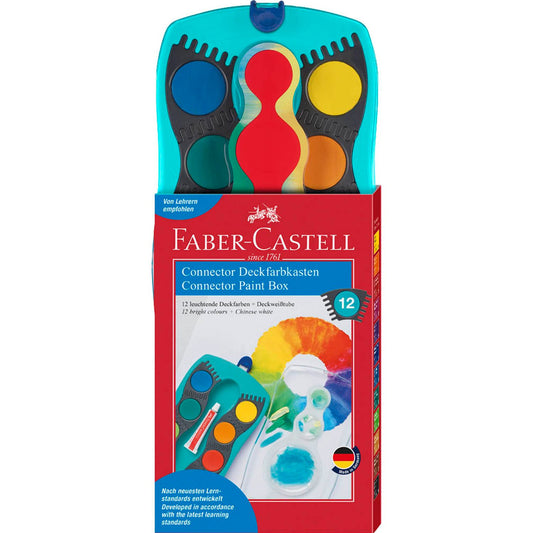 FABER-CASTELL Connector Wasserfarbkasten 12 Farben | 125003