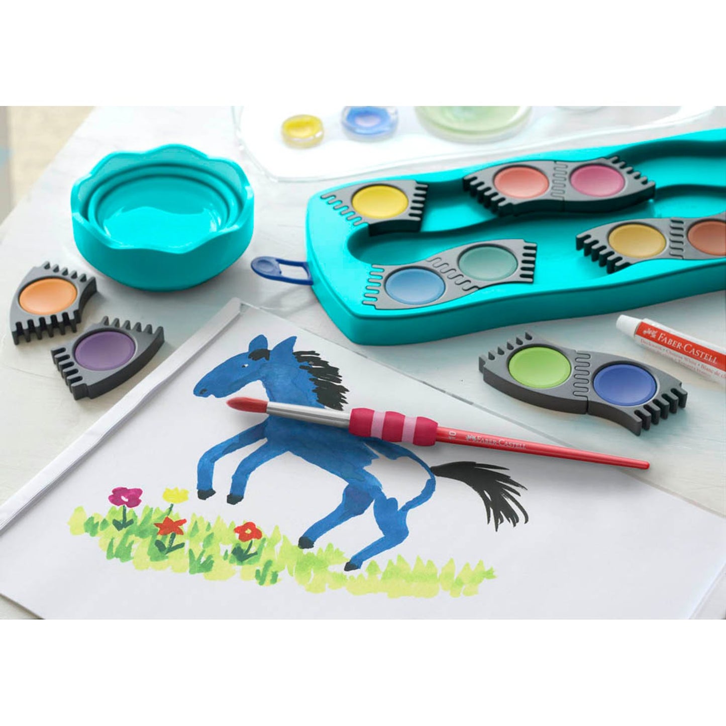 FABER-CASTELL Connector Wasserfarbkasten 12 Farben | 125003