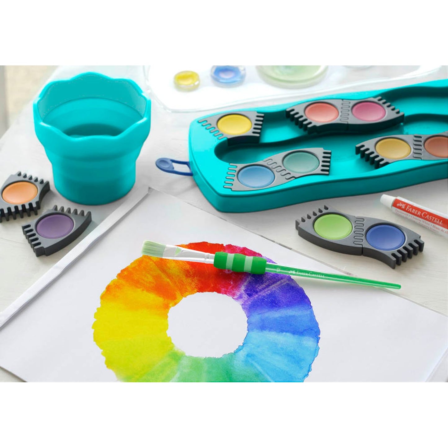FABER-CASTELL Connector Wasserfarbkasten 12 Farben | 125003