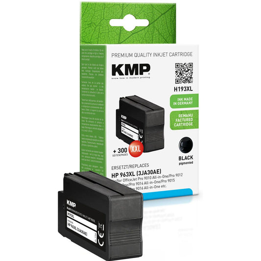 KMP H193XL schwarz Druckerpatrone kompatibel zu HP 963XL (3JA30AE) | 1766,4001