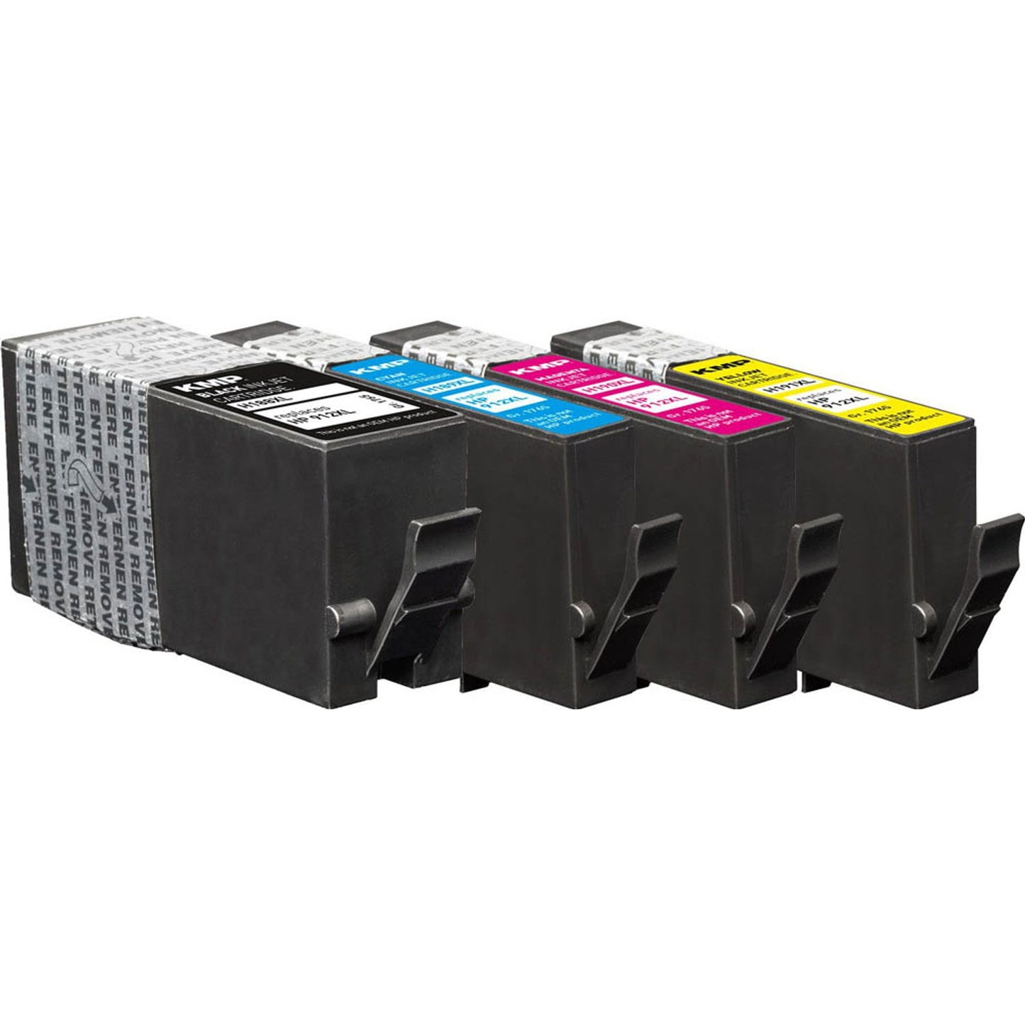 KMP H188XLV schwarz, cyan, magenta, gelb Druckerpatronen kompatibel zu HP 912XL (3YP34AE), 4er-Set | 1765,0005 | 1 Pack = 4 St.