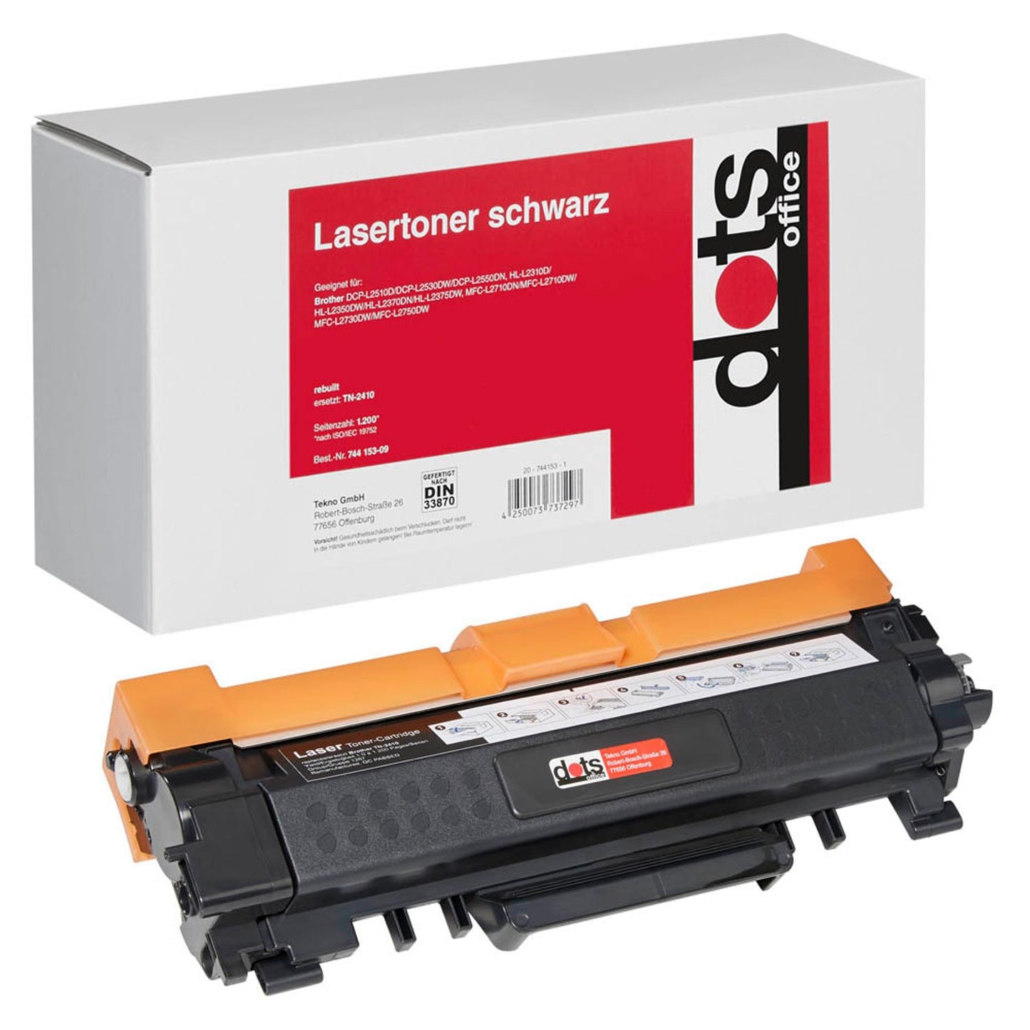 dots schwarz Toner kompatibel zu brother TN-2410 | 1267,0000-DOTS
