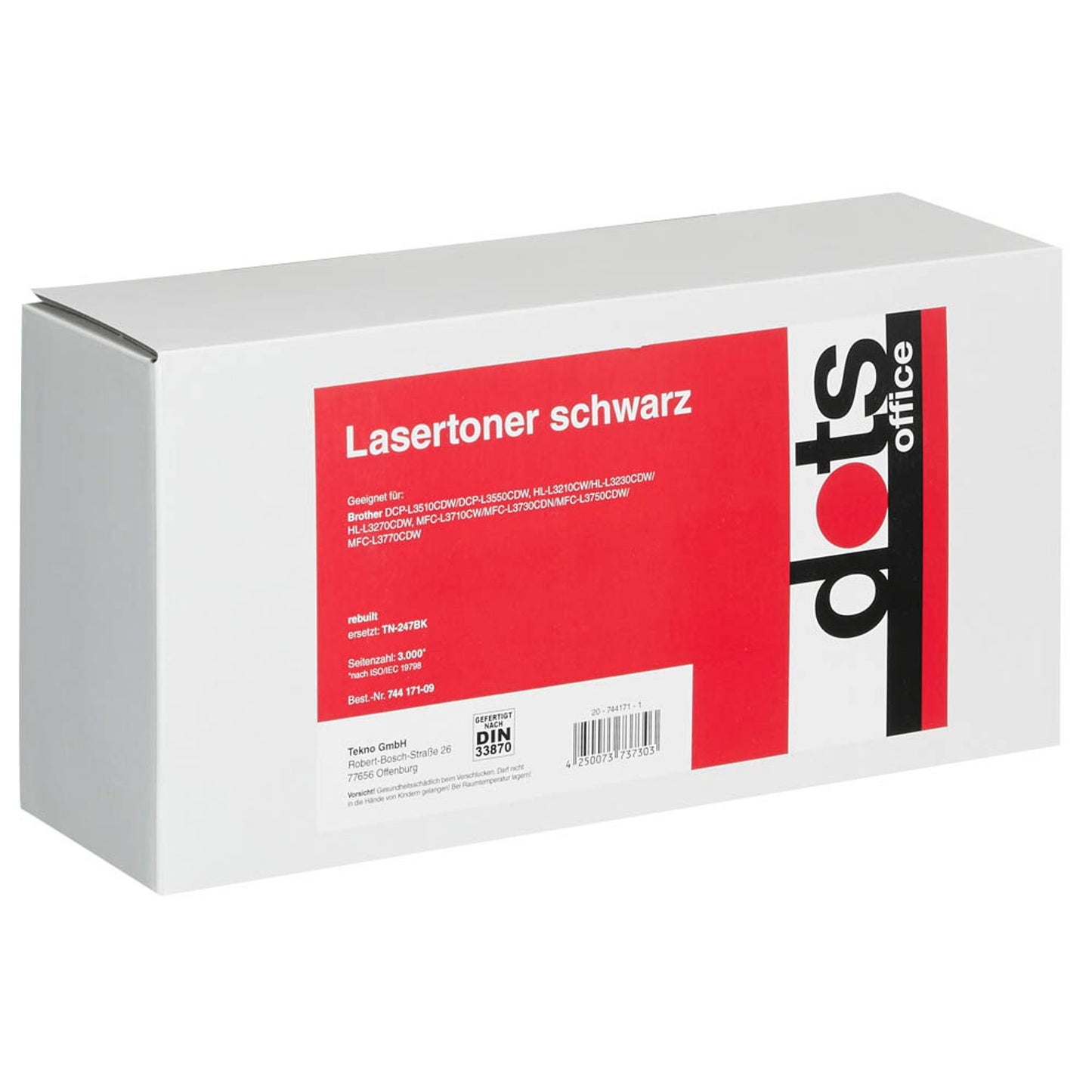 dots schwarz Toner kompatibel zu brother TN-247BK | 1268,3000-DOTS