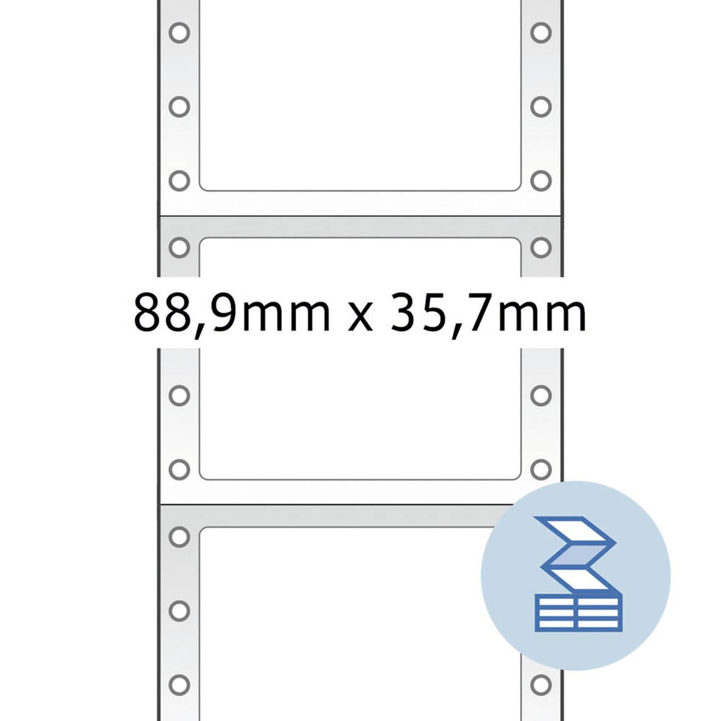 HERMA Computer-Endlosetiketten blau 88,9 x 35,7 mm | 8183 | 1 Pack = 2.000 Etiketten