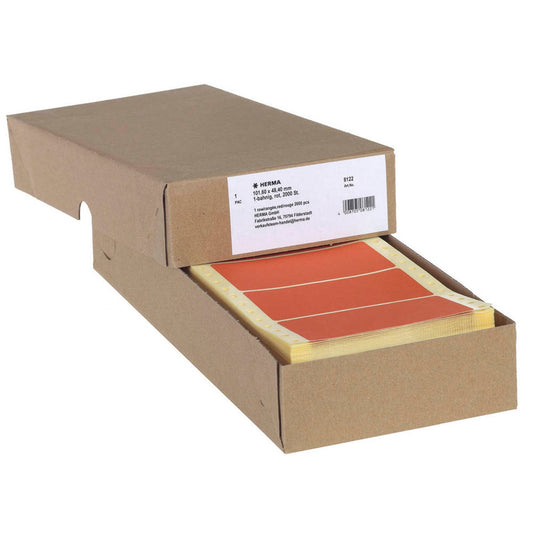HERMA Computer-Endlosetiketten rot 101,6 x 48,4 mm | 8122 | 1 Pack = 2.000 Etiketten