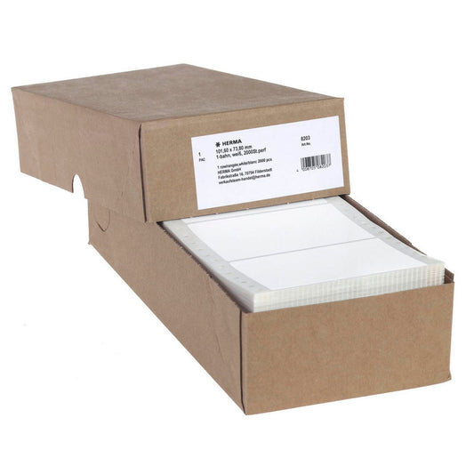 HERMA Computer-Endlosetiketten weiß 101,6 x 73,8 mm | 8203 | 1 Pack = 2.000 Etiketten