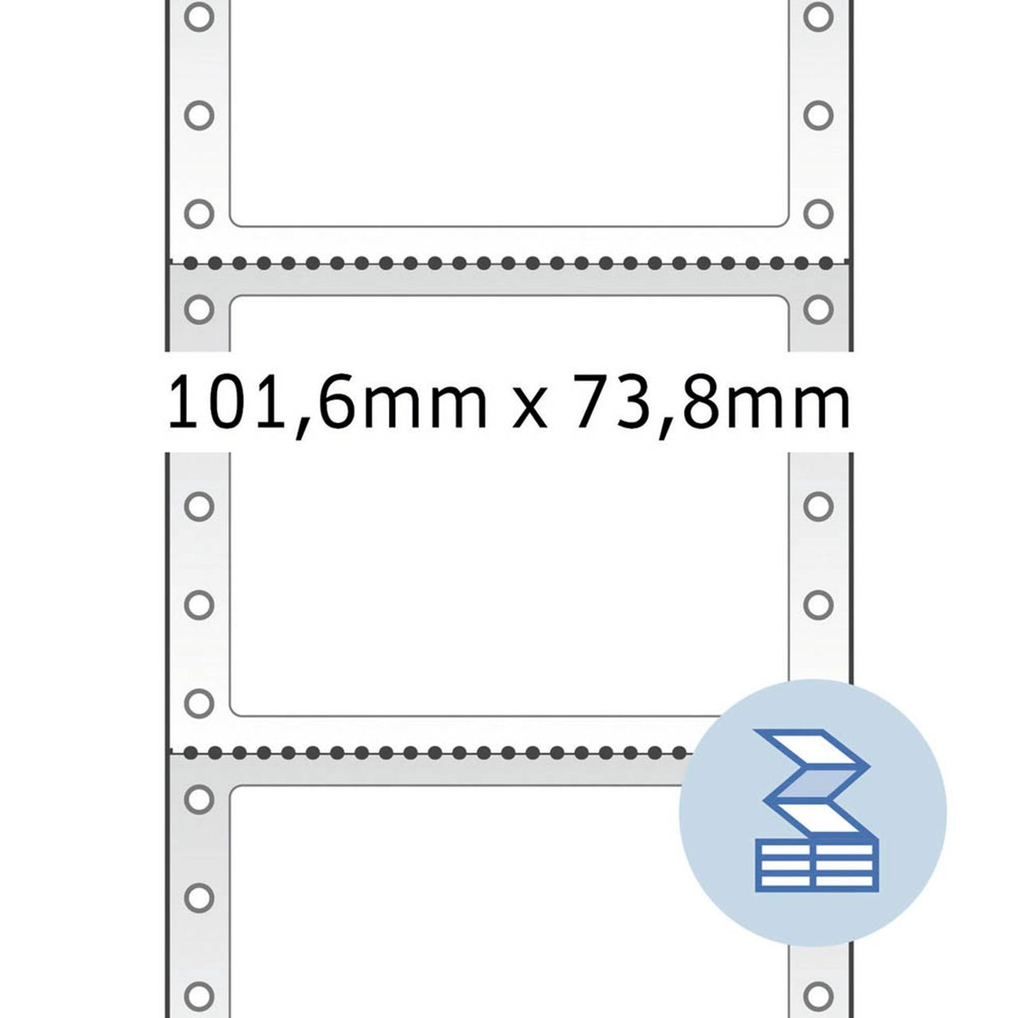 HERMA Computer-Endlosetiketten weiß 101,6 x 73,8 mm | 8203 | 1 Pack = 2.000 Etiketten