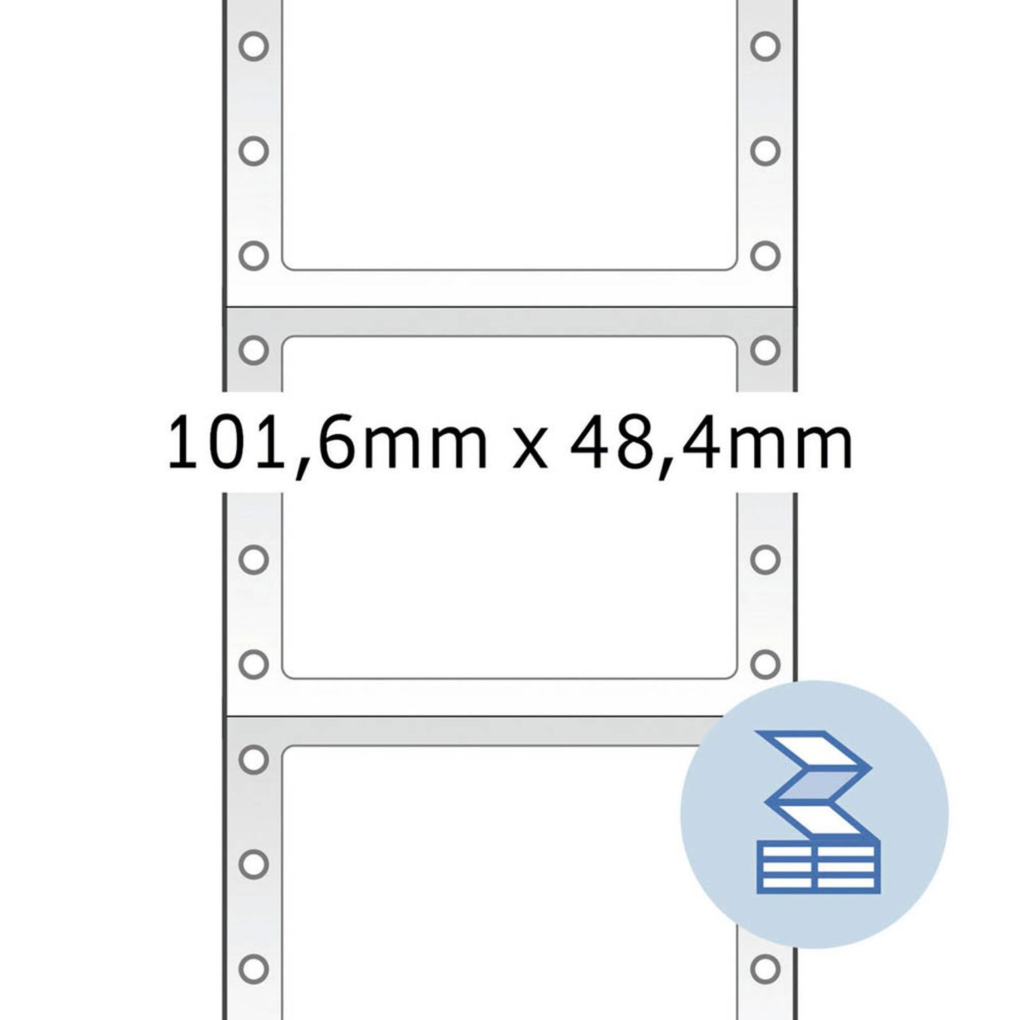HERMA Computer-Endlosetiketten weiß 101,6 x 48,4 mm | 8213 | 1 Pack = 6.000 Etiketten