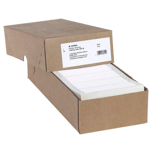 HERMA Computer-Endlosetiketten weiß 101,6 x 35,7 mm | 8212 | 1 Pack = 4.000 Etiketten
