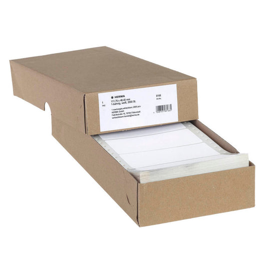 HERMA Computer-Endlosetiketten weiß 111,76 x 48,4 mm | 8166 | 1 Pack = 2.000 Etiketten