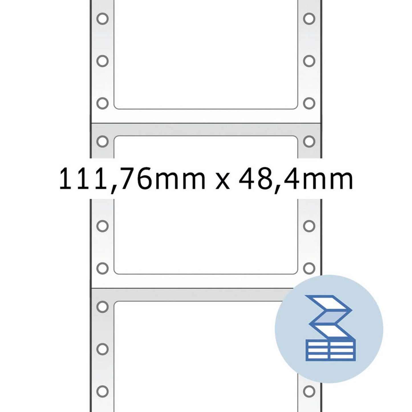 HERMA Computer-Endlosetiketten weiß 111,76 x 48,4 mm | 8166 | 1 Pack = 2.000 Etiketten