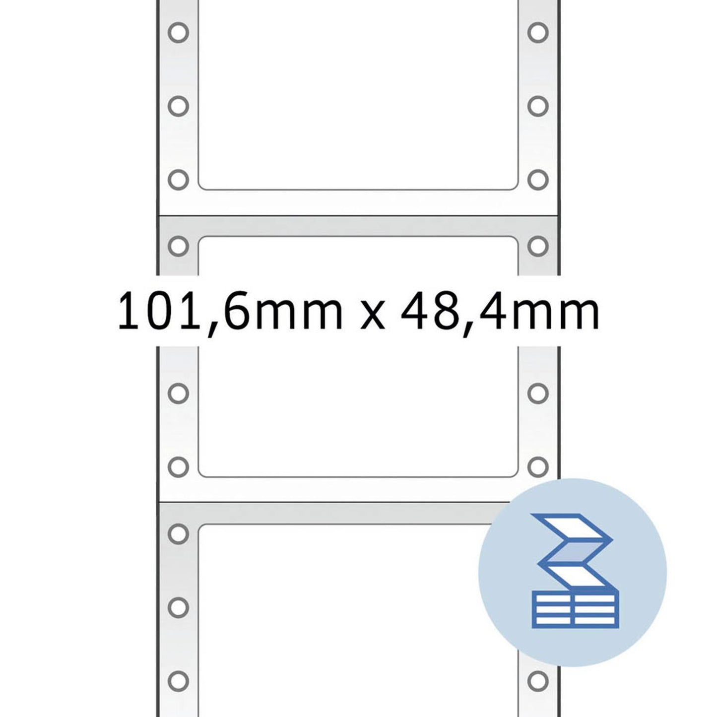 HERMA Computer-Endlosetiketten weiß 101,6 x 48,4 mm | 8163 | 1 Pack = 2.000 Etiketten