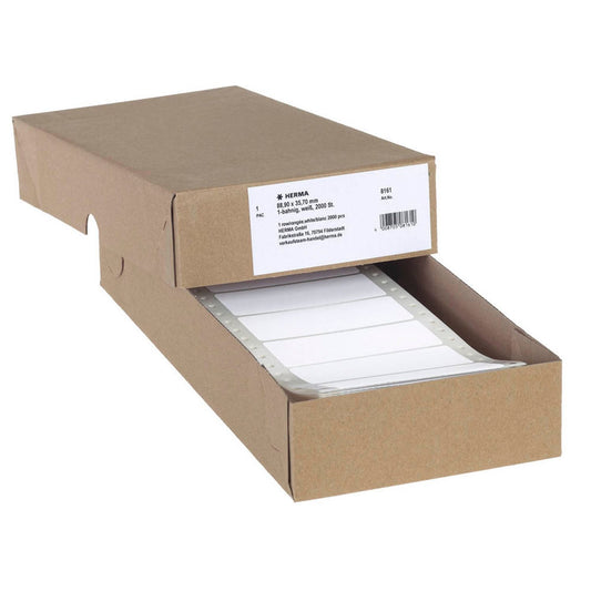 HERMA Computer-Endlosetiketten weiß 88,9 x 35,7 mm | 8161 | 1 Pack = 2.000 Etiketten