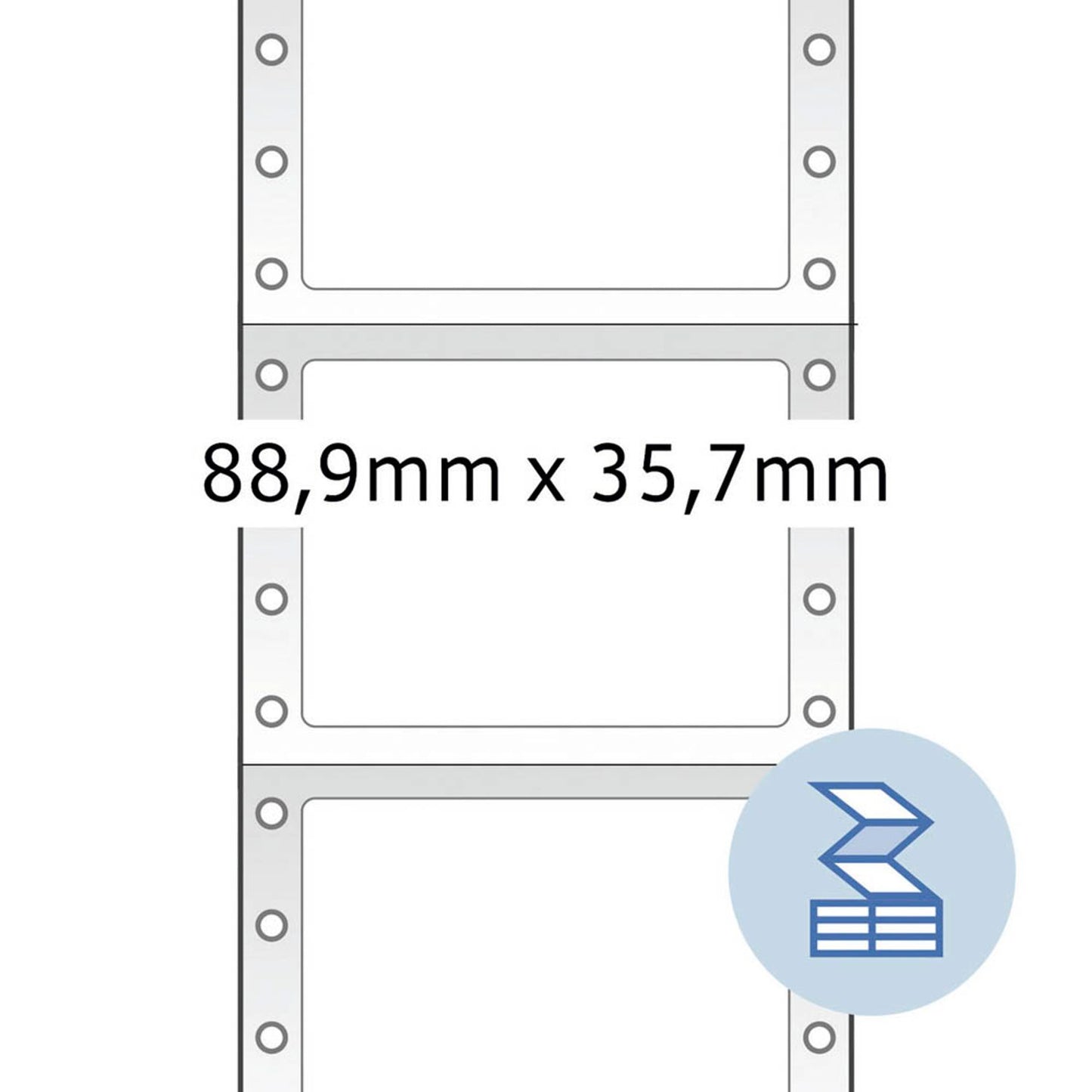 HERMA Computer-Endlosetiketten weiß 88,9 x 35,7 mm | 8161 | 1 Pack = 2.000 Etiketten