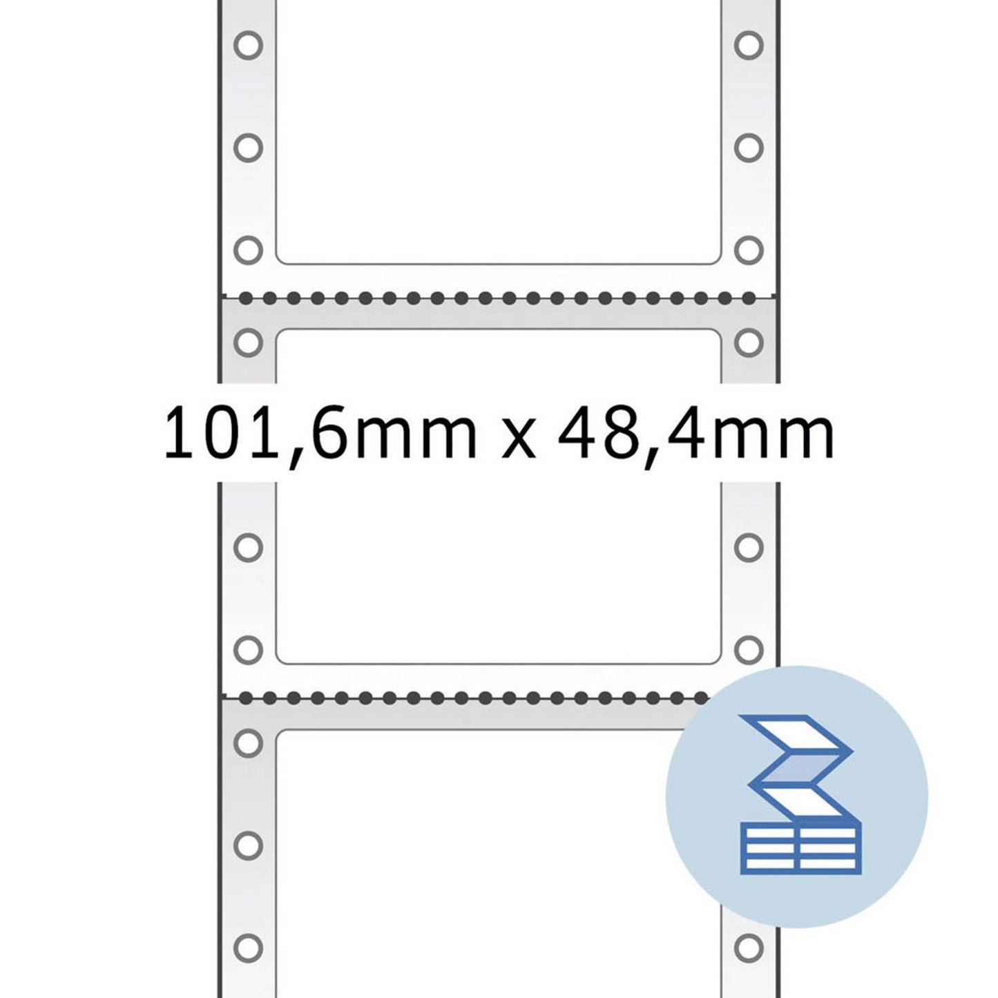 HERMA Computer-Endlosetiketten weiß 101,6 x 48,4 mm | 8113 | 1 Pack = 3.000 Etiketten