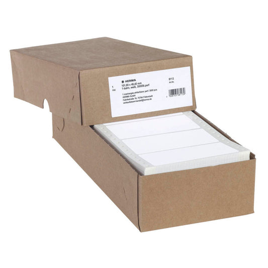 HERMA Computer-Endlosetiketten weiß 101,6 x 48,4 mm | 8113 | 1 Pack = 3.000 Etiketten