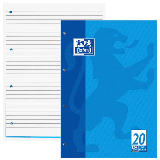 OXFORD Briefblock Schule gelocht DIN A4 blanko Lineatur 20 | 100050354