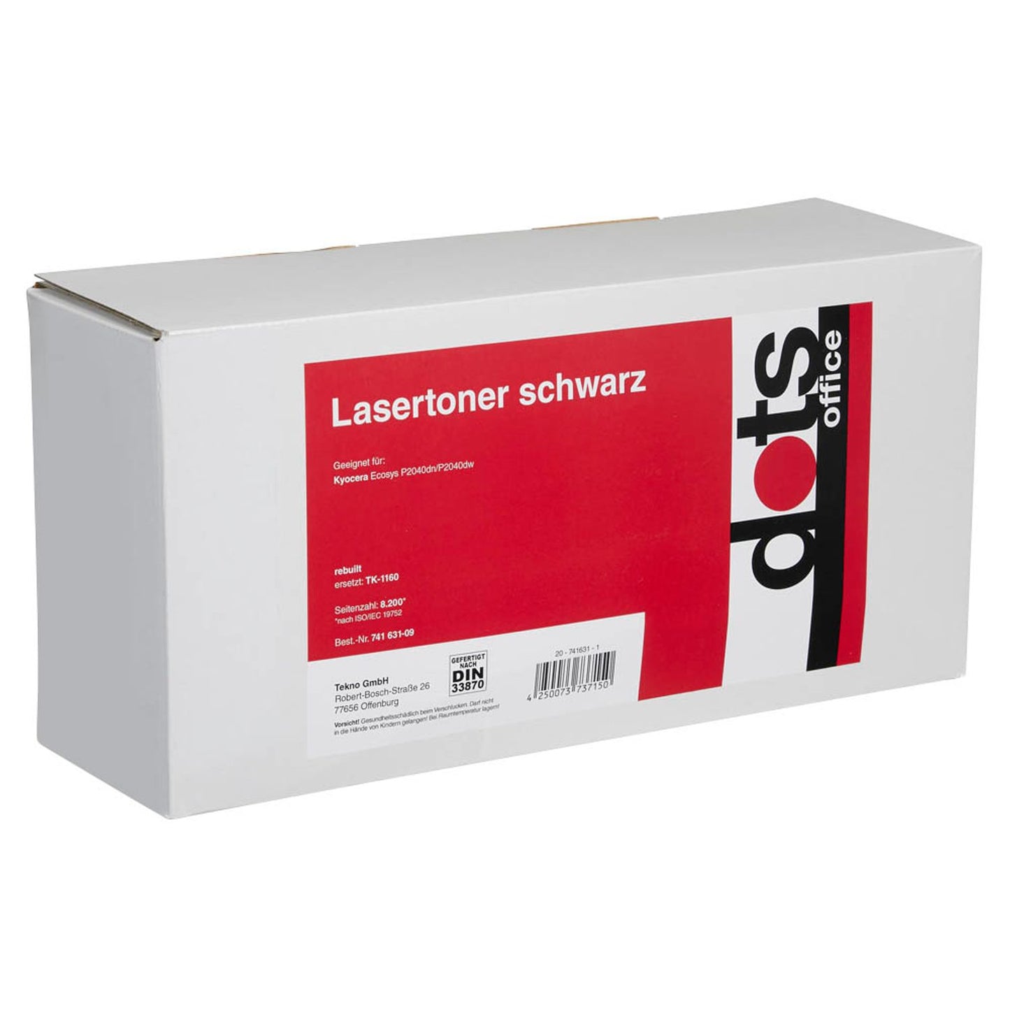 dots schwarz Toner kompatibel zu KYOCERA TK-1160 | 2913,0000-DOTS