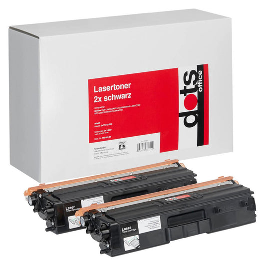 dots schwarz Toner kompatibel zu brother TN-421BK, 2er-Set | 1265,0021-DOTS | 1 Pack = 2 St.
