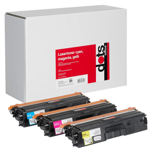 dots cyan, magenta, gelb Toner kompatibel zu brother TN-421C/M/Y, 3er-Set | 1265,0030-DOTS | 1 Pack = 3 St.