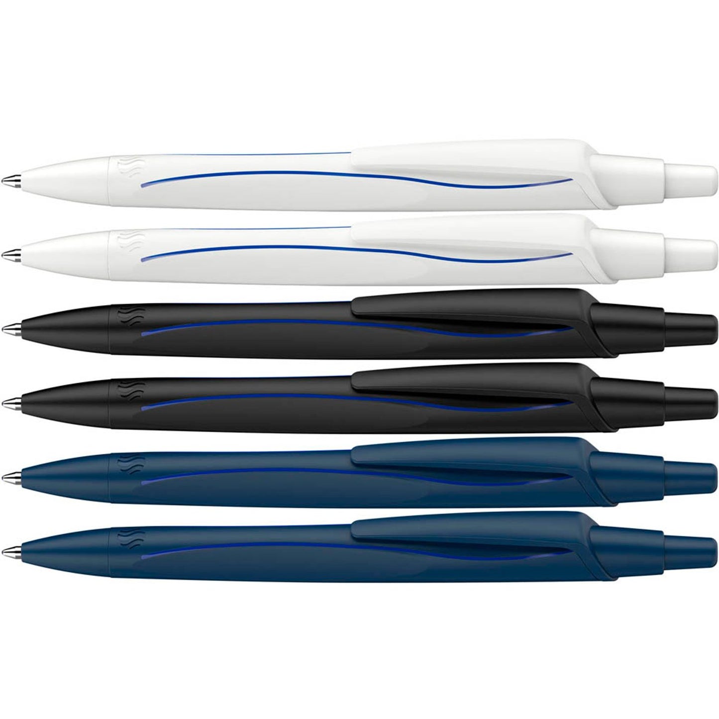 Schneider Kugelschreiber Reco farbsortiert, Schreibfarbe: blau | 131886 | 1 Pack = 6 St.
