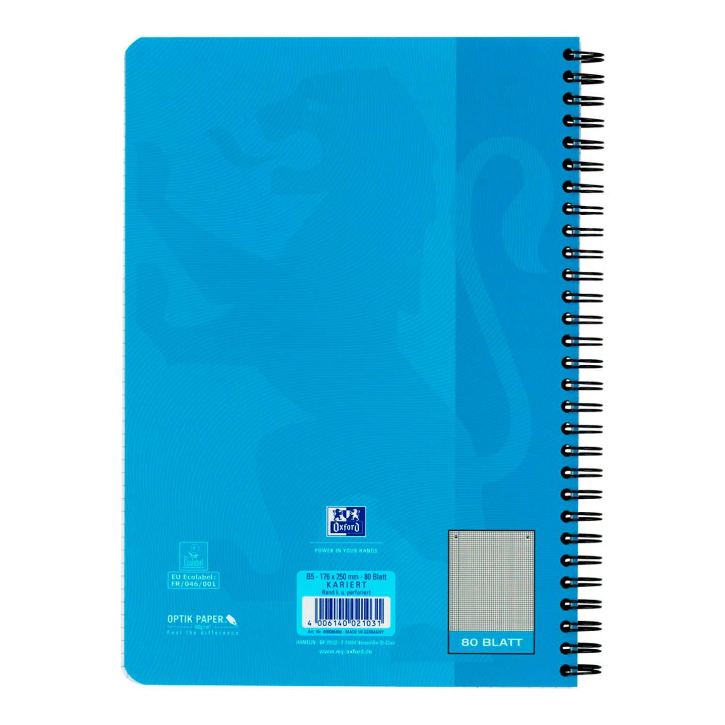 OXFORD Collegeblock touch kariert DIN B5 Innenrand | 400086488