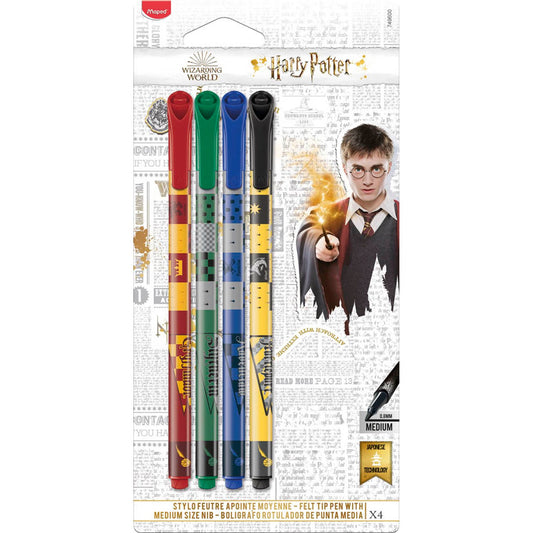 maped Harry Potter Fineliner farbsortiert 0,8 mm | 749600 | 1 Pack = 4 St.
