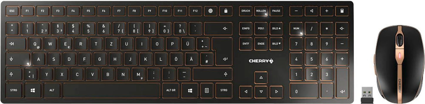 CHERRY DW 9100 SLIM Tastatur-Maus-Set kabellos