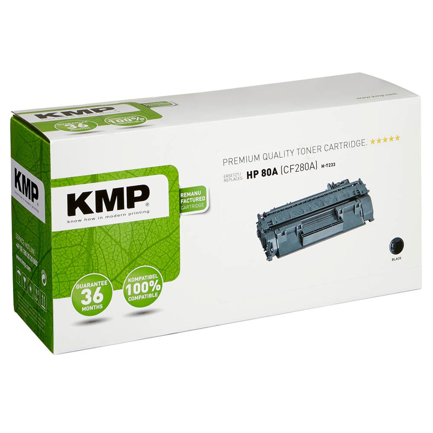 KMP H-T233 schwarz Toner kompatibel zu HP 80A (CF280A) | 1235,8000