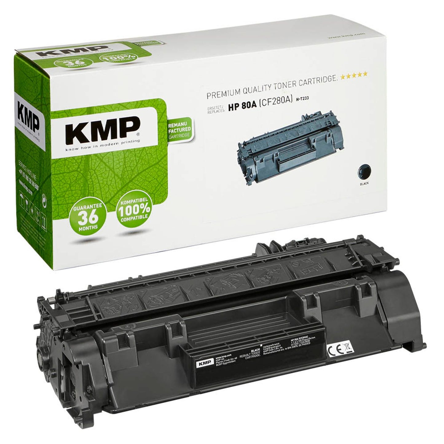 KMP H-T233 schwarz Toner kompatibel zu HP 80A (CF280A) | 1235,8000