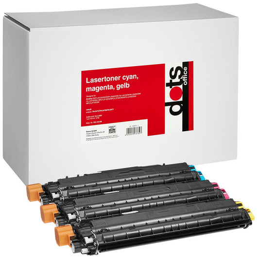 dots cyan, magenta, gelb Toner kompatibel zu brother TN-247C/M/Y, 3er-Set | 1268,3030-DOTS | 1 Pack = 3 St.