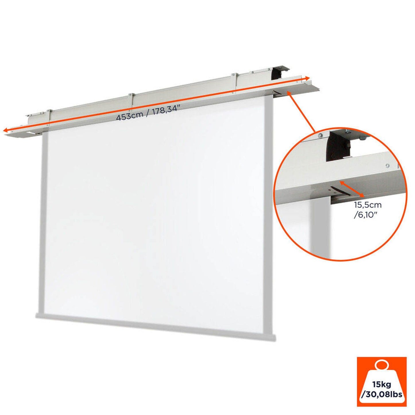 celexon Leinwand-Deckenhalterung Expert XL weiß