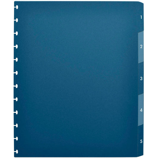 OXFORD Ordnerregister vario-zipp Vollformat 1-5 blau/ transparent 5-teilig | 100420935