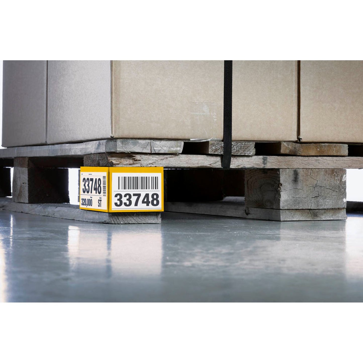DURABLE Kennzeichnungstaschen gelb 59,6 x 7,5/14,5 x 7,5 cm | 172404 | 1 Pack = 50 St.