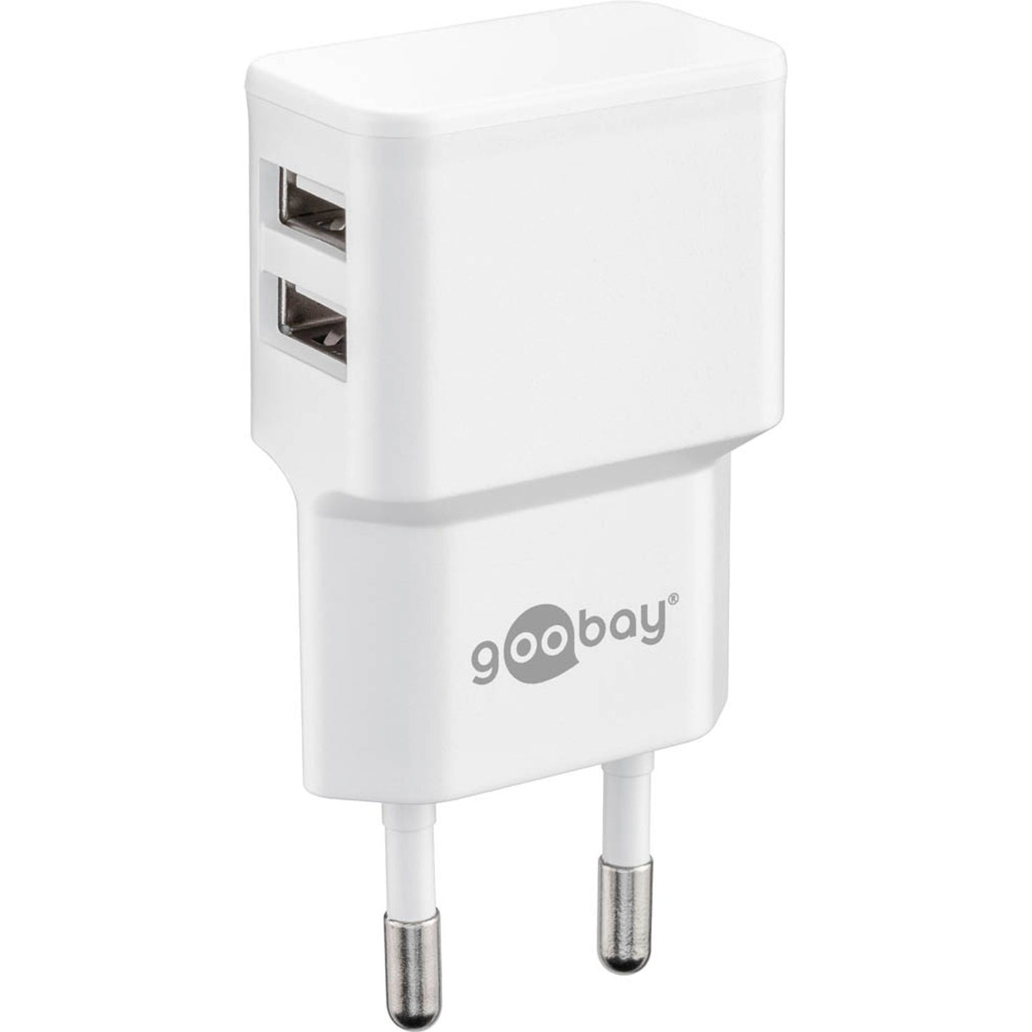 goobay Ladekabel mit Adapter weiß, Kabellänge: 1 m, 12 Watt | 44987