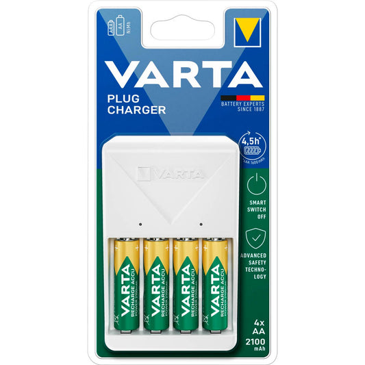 VARTA Plug Charger Akku-Schnellladegerät inkl. Akkus | 57657101451
