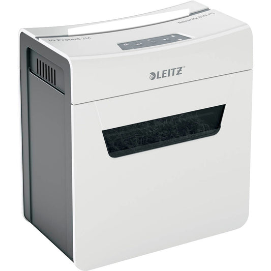 LEITZ IQ 3M Protect Premium Aktenvernichter mit Partikelschnitt P-5, 2 x 15 mm, bis , weiß | 80930000