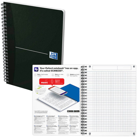 OXFORD Collegeblock Office Essentials Kleinformat kariert DIN A5 ohne Rand | 100102565