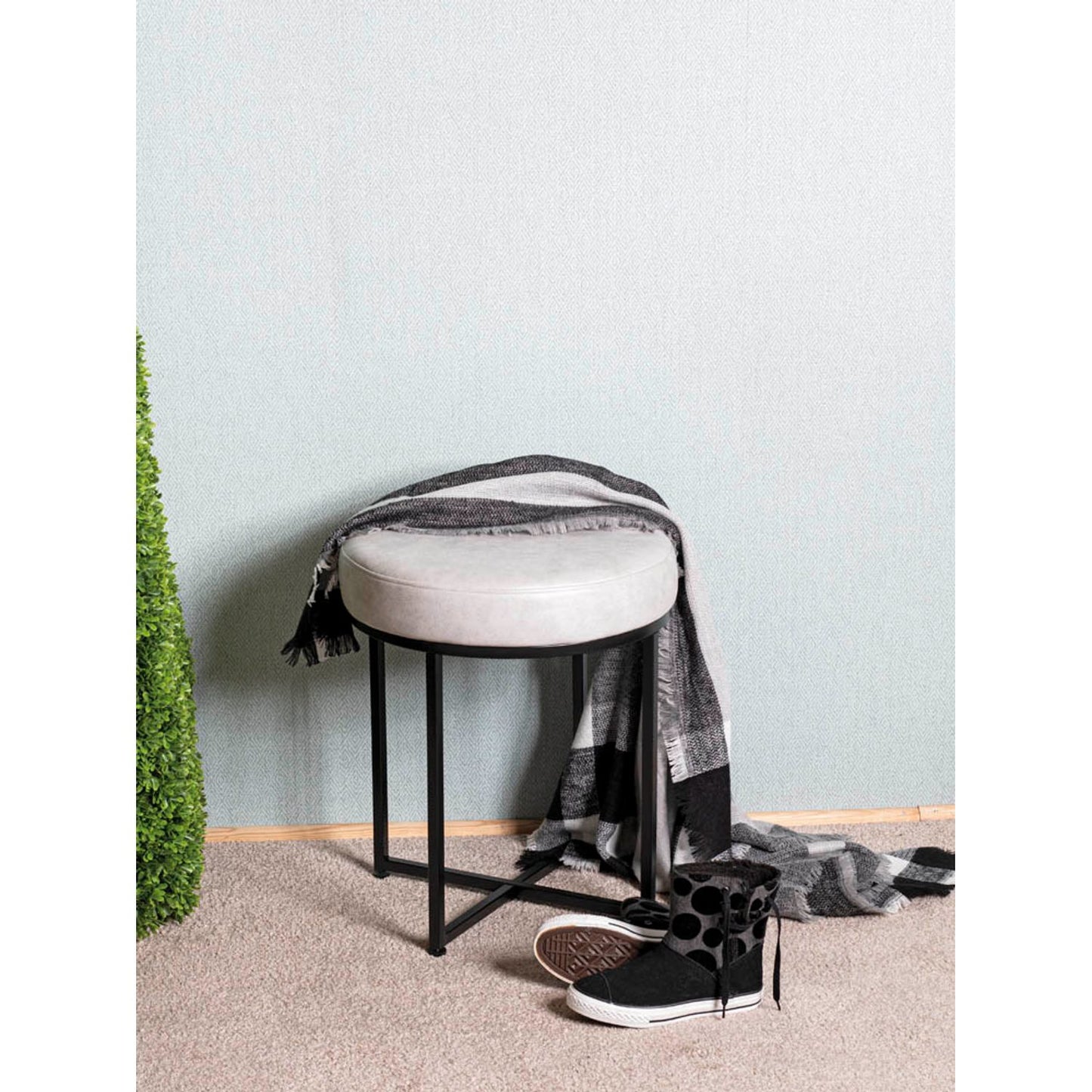 HAKU Möbel Hocker grau | 25128