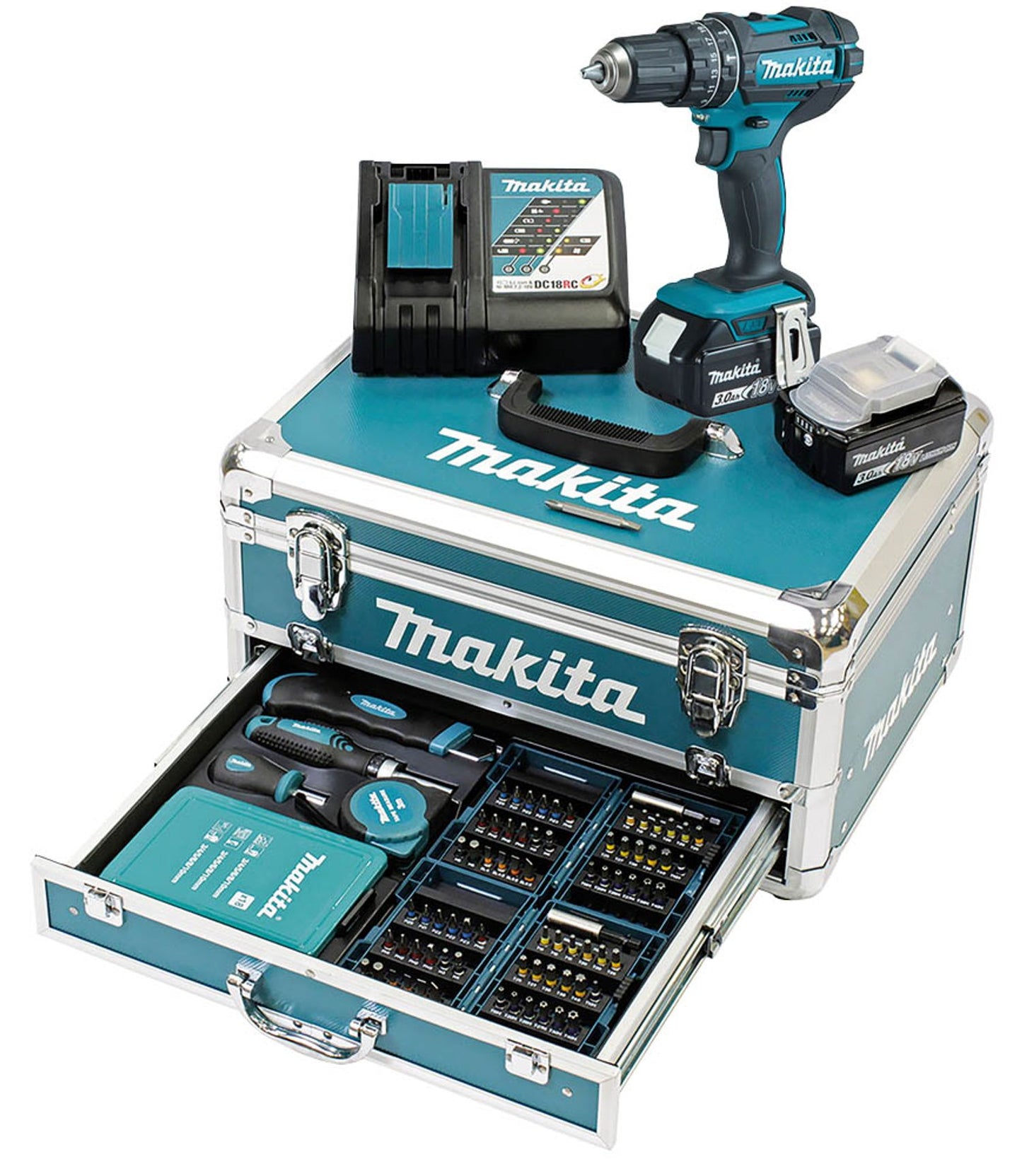 makita Akku-Schlagbohrschrauber-Set 18,0 V
