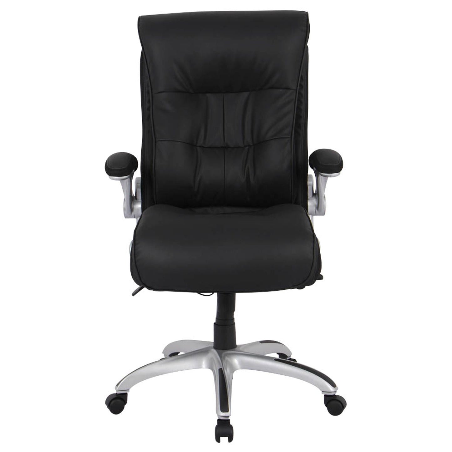 neutral XXL Chefsessel, Kunstleder schwarz, Gestell silber | 10004