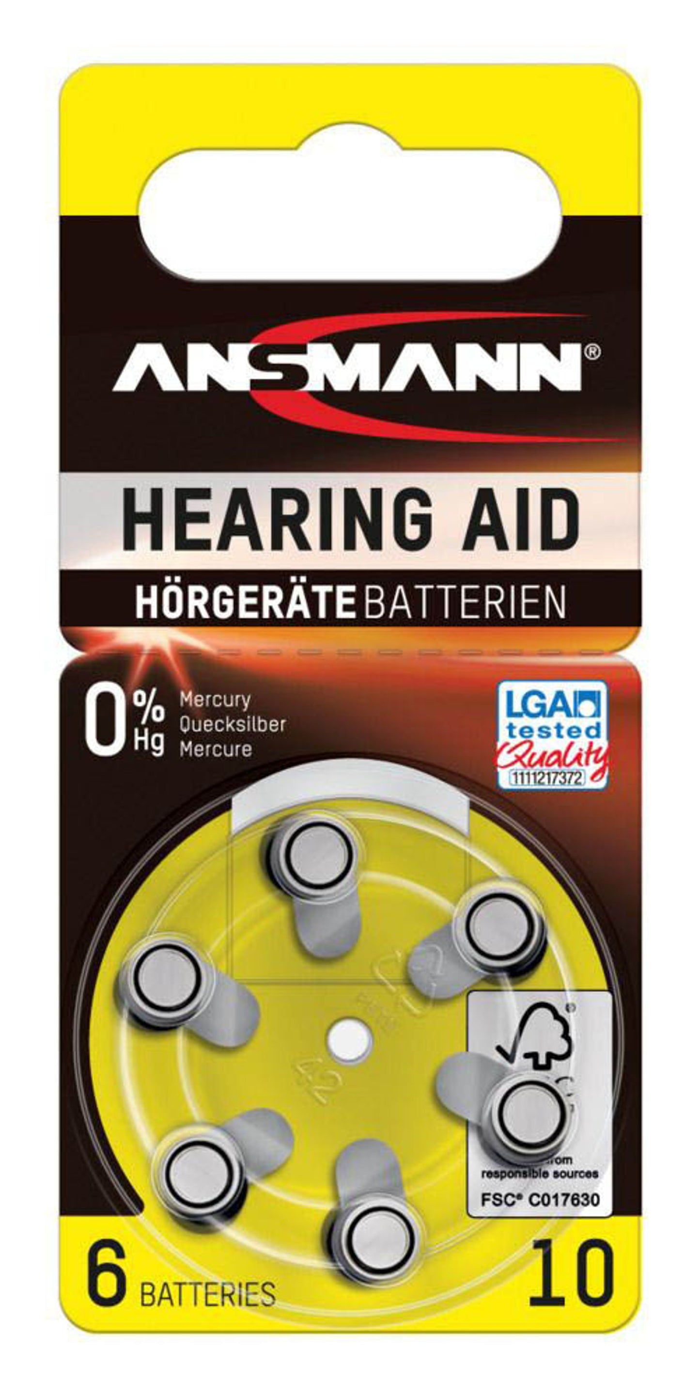 6 ANSMANN Knopfzellen 1,4 V