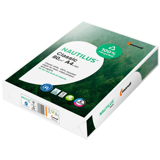 NAUTILUS® Recyclingpapier Classic DIN A4 80 g/qm | 1 Pack = 500 Blatt