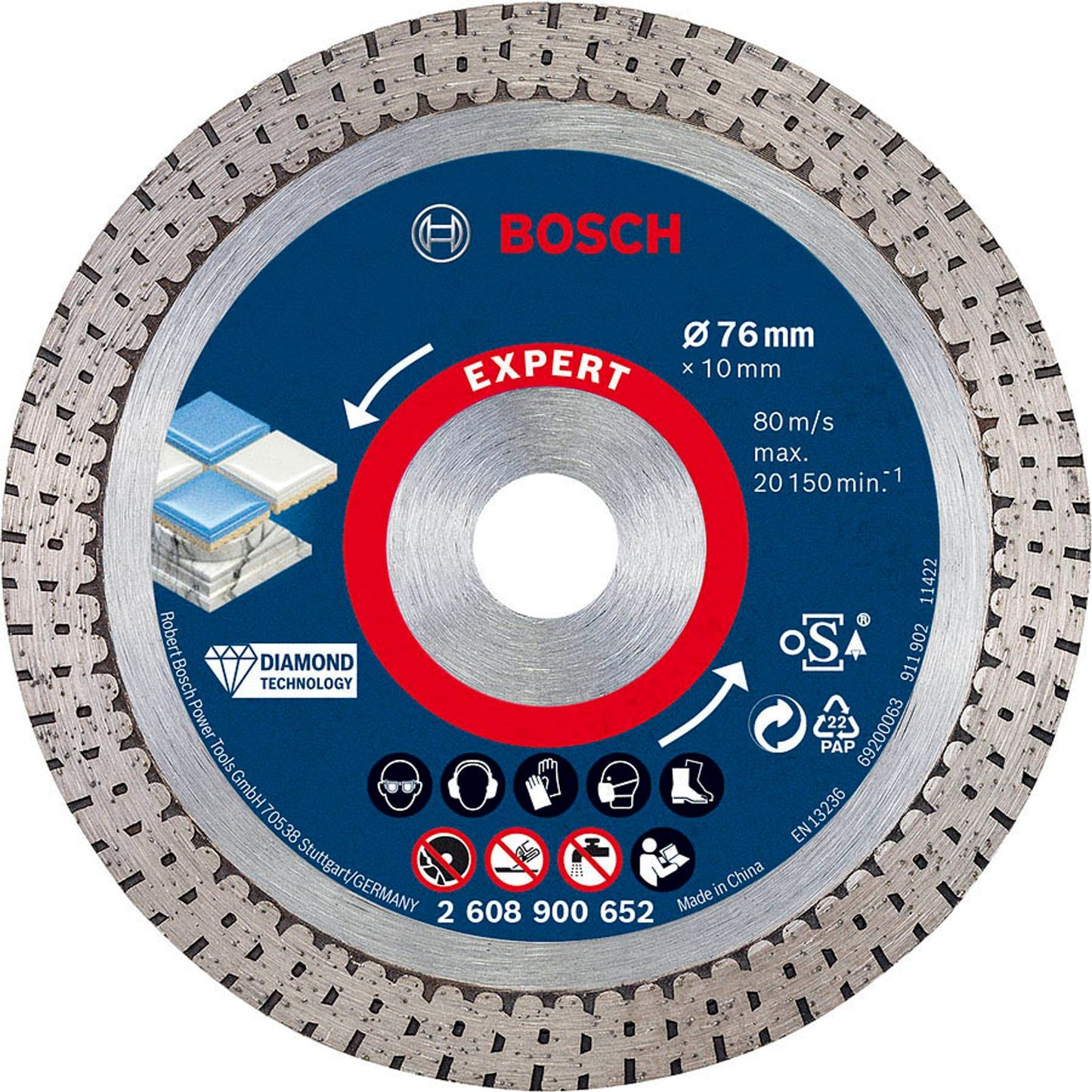 BOSCH Diamant-Trennscheibe EXPERT Best for Hard Ceramic | 2608900652