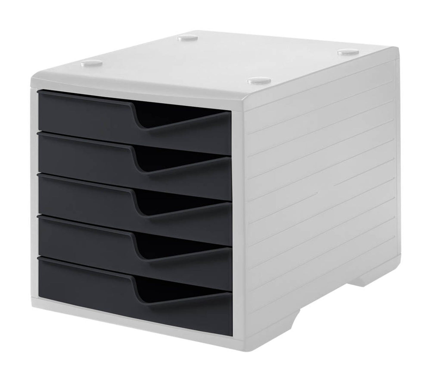 styro Schubladenbox styroswingbox, DIN C4 mit 5 Schubladen