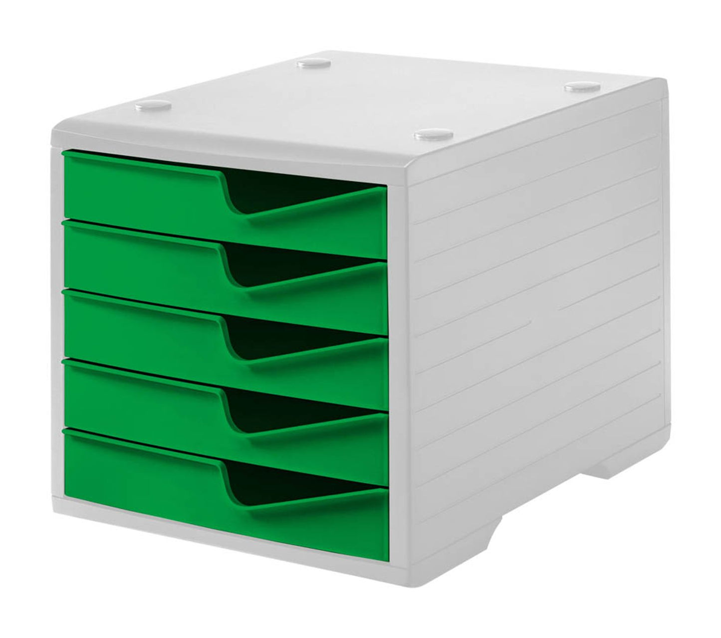 styro Schubladenbox styroswingbox, DIN C4 mit 5 Schubladen