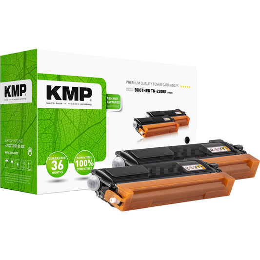 KMP B-T32D schwarz Toner kompatibel zu brother TN230BK, 2er-Set | 1242,0021 | 1 Pack = 2 St.