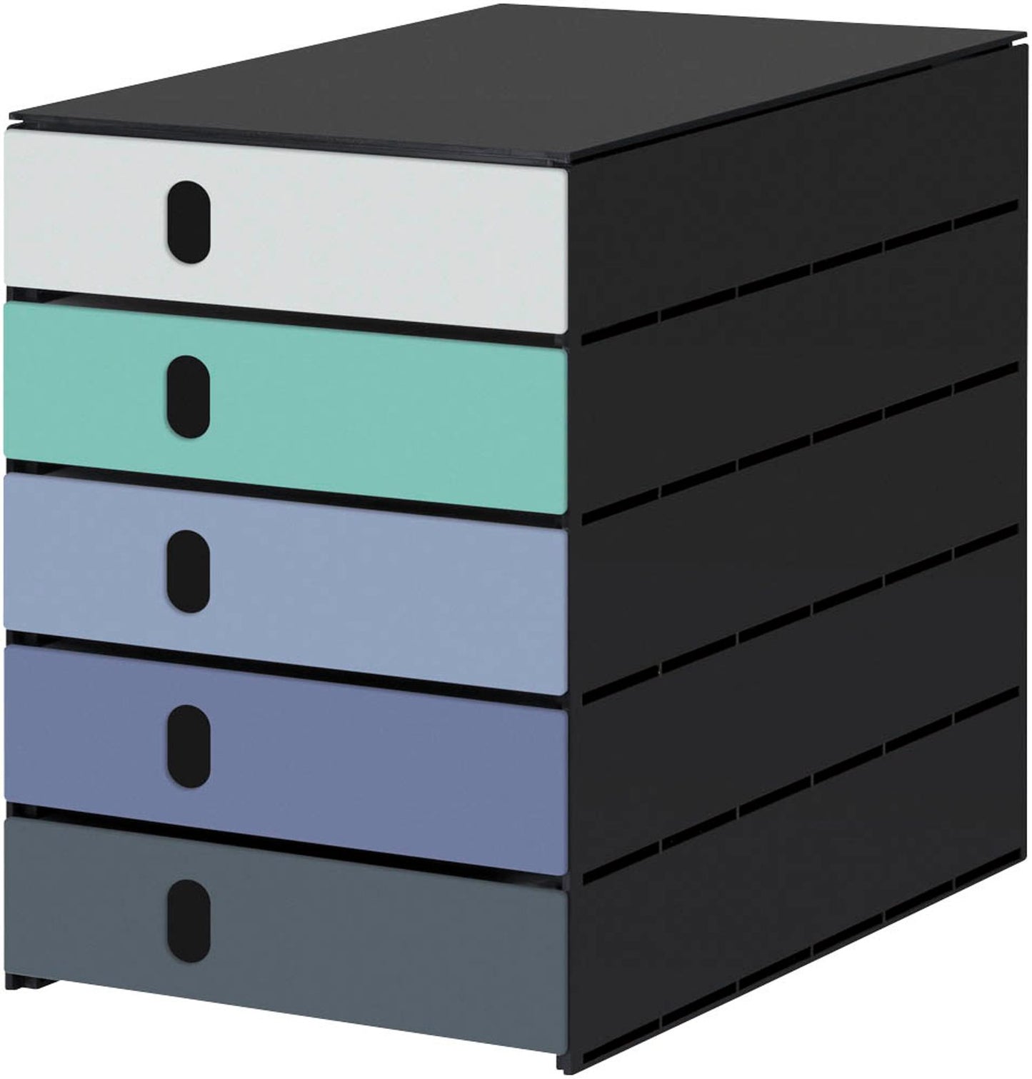 styro Schubladenbox styroval pro Emotions,DIN C4 mit 5 Schubladen